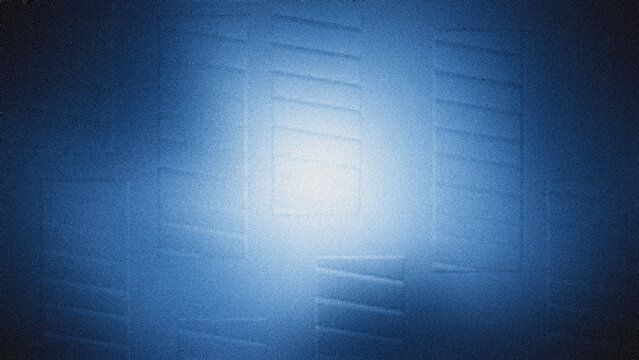 Deep indigo blue gradient, a luminous soft central glow with distinctive digital noise, subtle structural patterns, gracefully merging into profound midnight edges, ideal for modern tech backdrops.