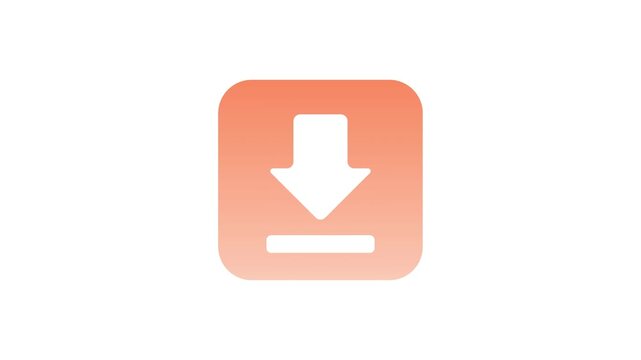This sleek digital download icon represents efficient digital data transfer, allowing users to acquire and save information from online platforms