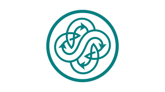 Interlocking Arrows Infinity Loop Symbol Isolated