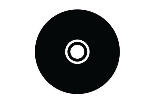 Compact Disc CD DVD Media Storage Music Solid Icon Vector