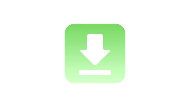 Simple green download icon, crucial for efficient file acquisition and secure data transfer across digital platforms, enhancing user experience and content access