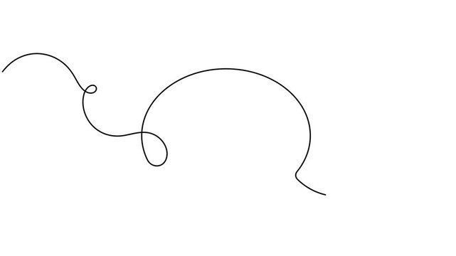 Cross mark in speech bubble frame icon sign continuous one line drawing moving on white background minimalist single art cancellation message and rejection chat symbol animation video