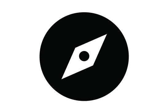 Compass Navigation Orientation Location Direction Solid Icon Vector