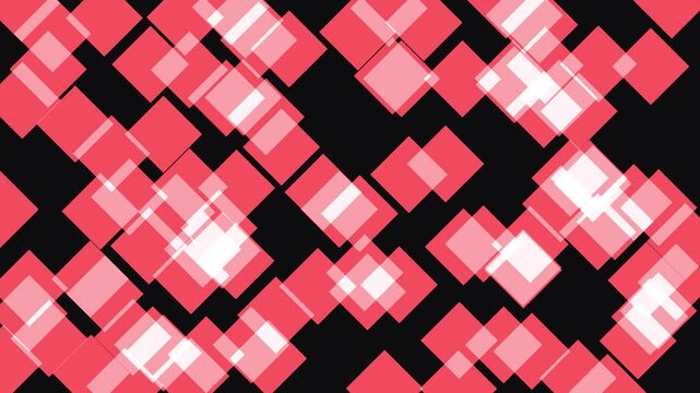 Red diamond particles dissolving into black background with cinematic motion during digital data transfer concept