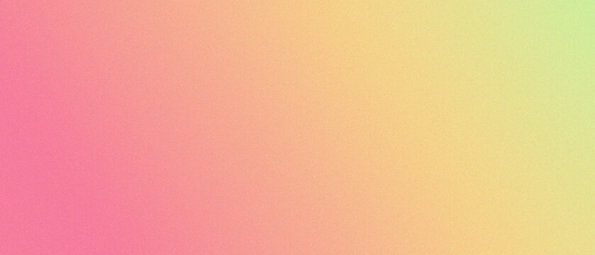 Soft gradient blends pink, peach, and mint. Texture adds grainy warmth to smooth color transition.