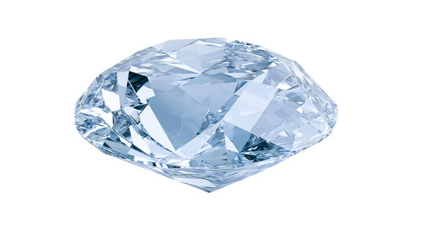 Brilliant cut diamond gemstone with sharp facets and light reflection