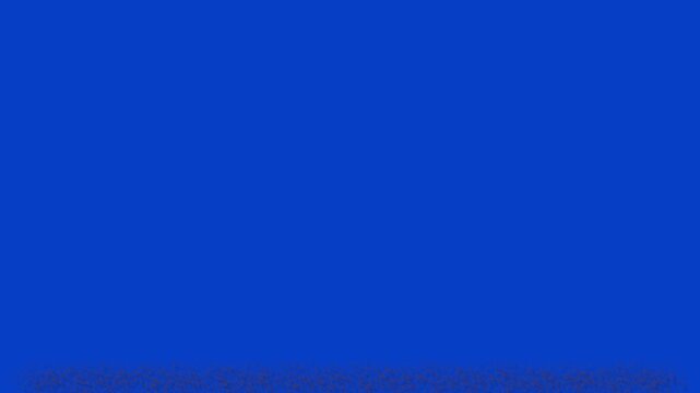 Abstract textured rectangles appear with cinematic motion against a blue and black background