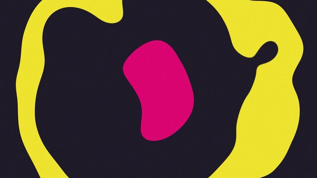 Fluid organic shapes morphing and evolving in abstract animation during dark background with motion graphics