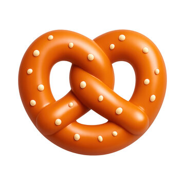 PNG Glossy pretzel with salt sprinkles.