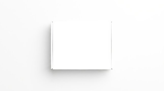 Blank white square book cover on a white background with soft shadow.