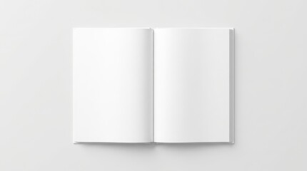 Fototapeta premium Blank Open Book Mockup on White Background.