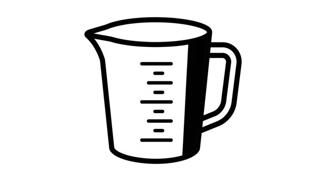 Measuring cup silhouette icon