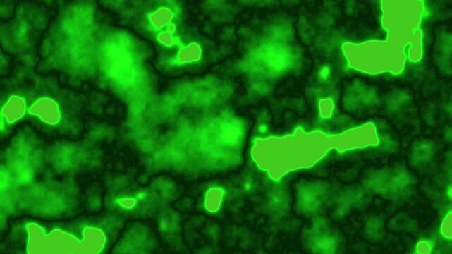 Abstract Green Energy Fluid Motion Background with Glowing Particles and Organic Texture