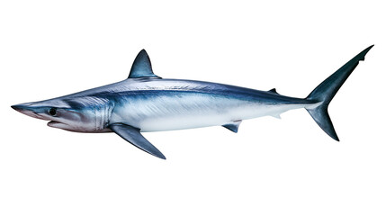 Fototapeta premium Blue Mako Shark Swimming Side View