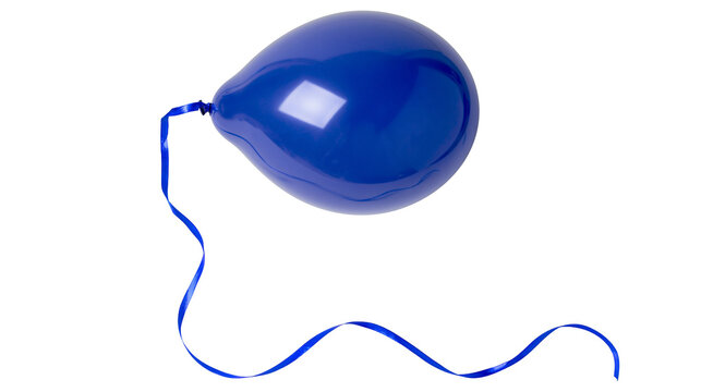 Blue balloon with ribbon