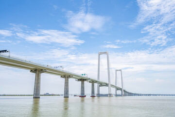 Fototapeta premium Zhongshan Bridge, Shenzhen-Zhongshan Link, Zhongshan City, China