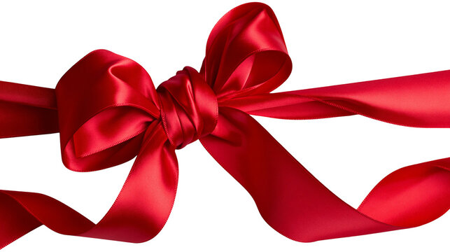 Red Satin Ribbon Bow Knot