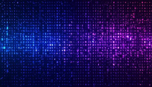 Led video wall screen texture background, blue and purple color light diode dot grid tv panel, lcd display with pixels pattern, television digital monitor,