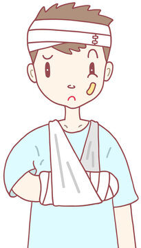 健康障害のイラスト - 怪我・負傷・怪我人
