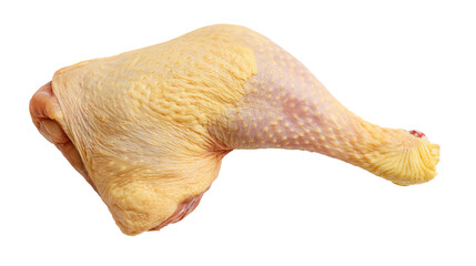 Raw chicken leg quarter with skin © Andrei
