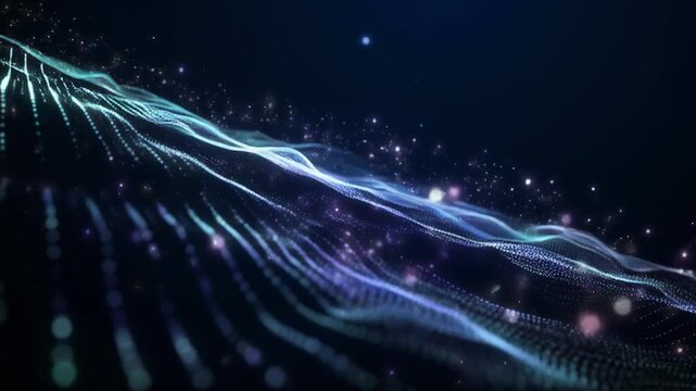 Bioluminescent deep sea jellyfish swimming in dark ocean currents