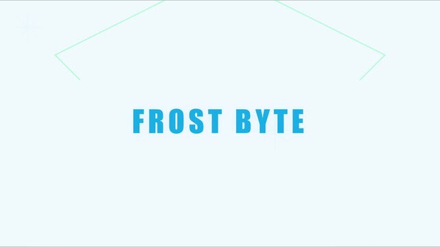 Frost byte minimalist motion title animation for tech and gaming branding 4k