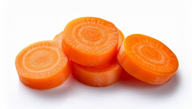 Fresh Carrot Slice On A White Background