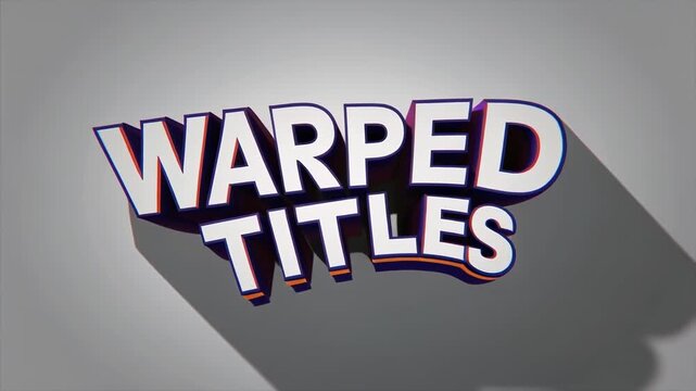 animated text warping transition effect sequence
