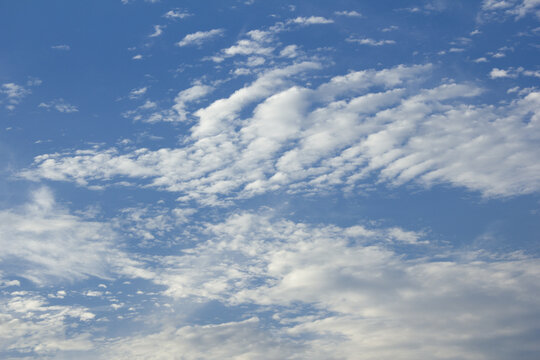 
It is a blue sky with cirrocumulus clouds.