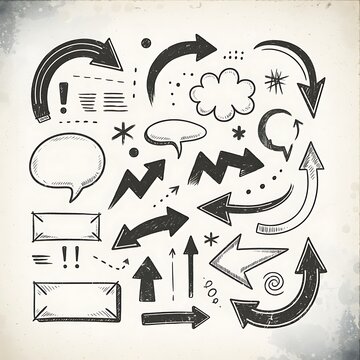 Creative brainstorming mind map with lightbulbs and ideas.