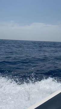sea waves and sky in the Ligurian sea 