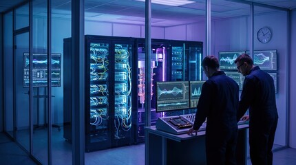 Fototapeta premium Advanced Technology in Trading Communication Setup