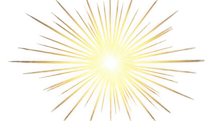 Obraz premium A radiant burst of light illuminating the darkness with vibrant energy isolated on transparent background