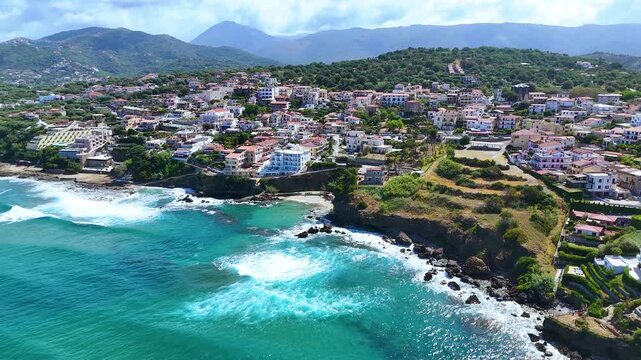 The coast at the city of Palinuro, in the province of Salerno, Campania, Italy.