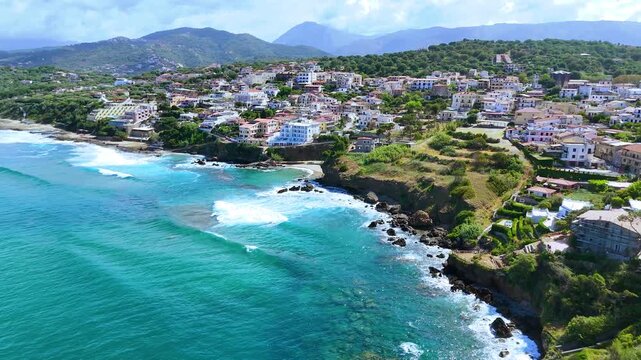 The coast at the city of Palinuro, in the province of Salerno, Campania, Italy.