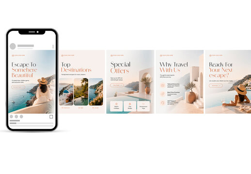 Travel Agency Naif Style Social Media Carousel