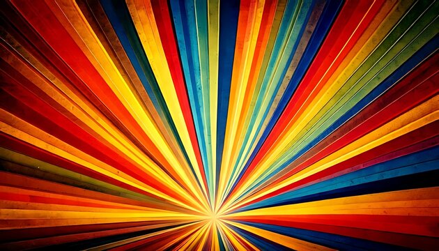 Colorful Radiant Light Burst Background.