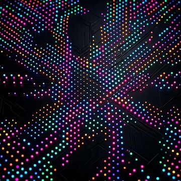 Colorful Radiant Light Pattern Background.