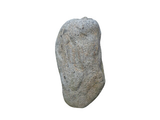 Large natural grey granite boulder stone isolated on white background © Svitlana