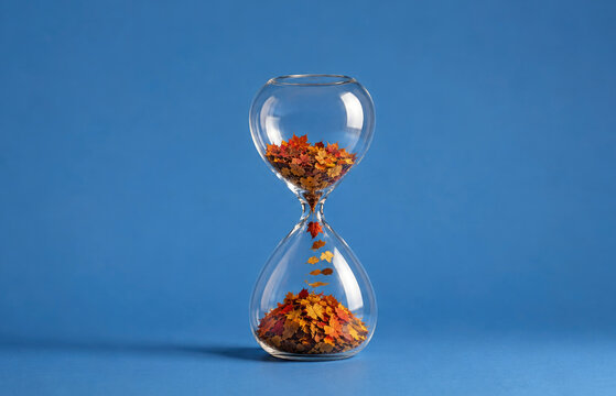 autumn leaves flowing through time