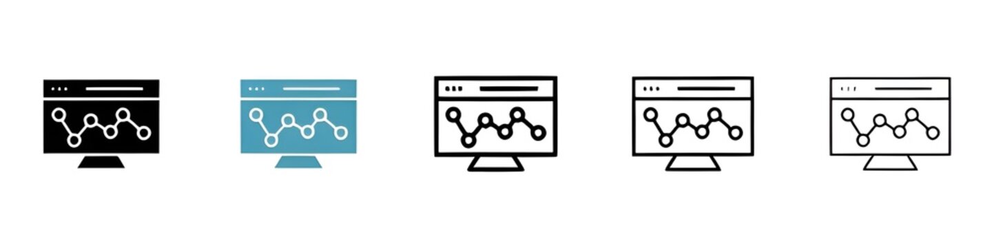 increase website traffic vector thin line icon set. quality internet education vector symbol. Thin line customizable illustration. Contour symbol. Vector isolated outline drawing. Editable stroke