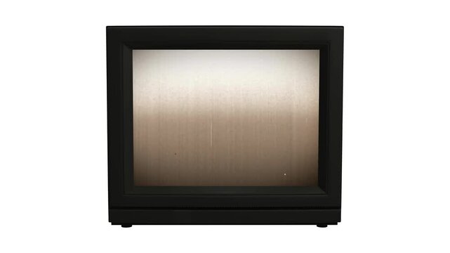 Minimalist black frame display mockup with metallic gold brushed gradient screen isolated on white background