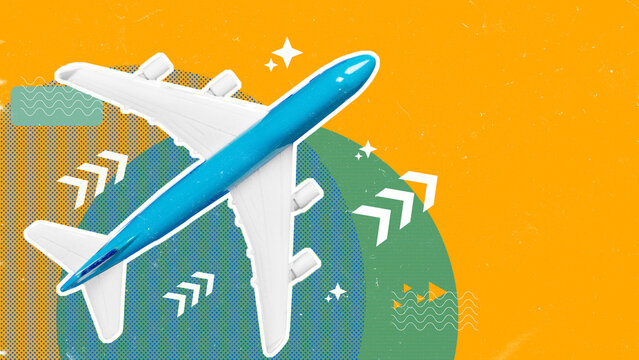 Traveling by plane to new places and experiences around the world
