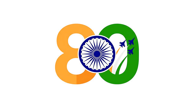 Colorful Olympic rings symbol logo with Indian flag circle design isolated on transparent background