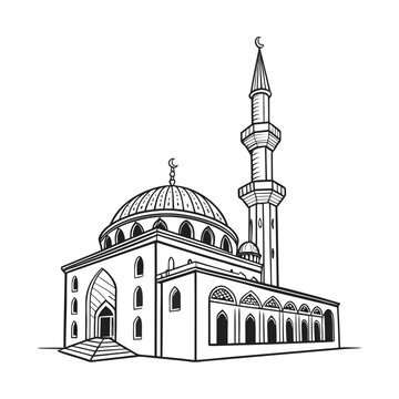 vector illustration of mosque