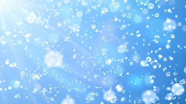Crystal Glass Background with Light Blue Particle Explosion