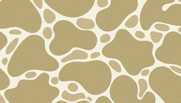 Organic Blob Pattern Cream and Tan Background