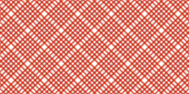 Seamless red grid tartan plaid pattern  background for picnic tablecloth, fabric design, wrap, or textile.
