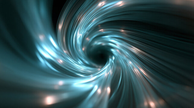 Swirling Fiber Optic Cable Data Tunnel Background