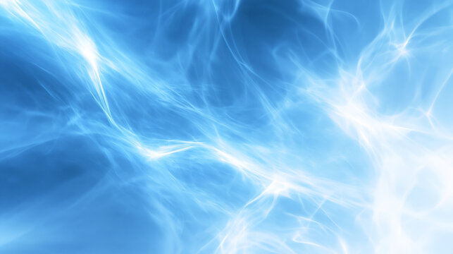 Abstract Glowing Blue Light Waves Background